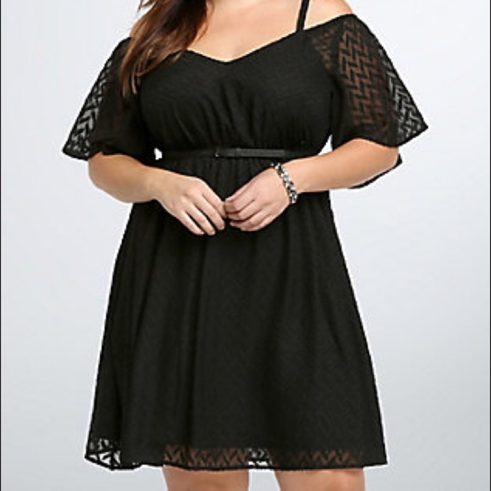 Textured black dress